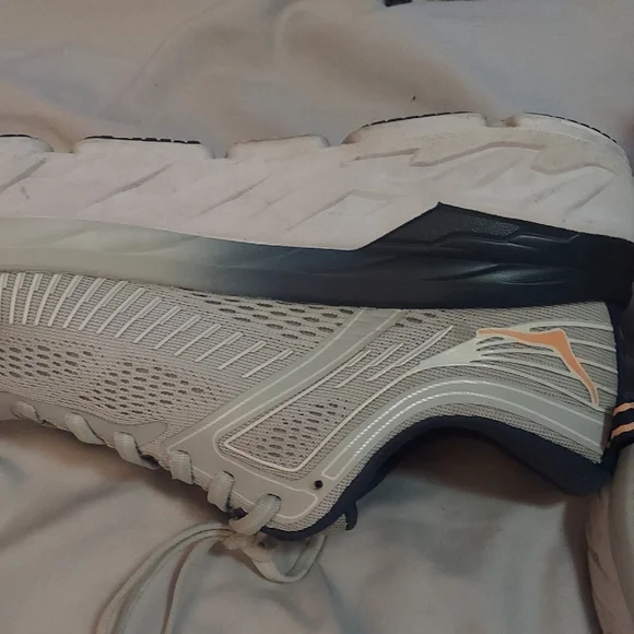 Hoka Womens  Cream and Black Athletic Shoes - Picture 12 of 14